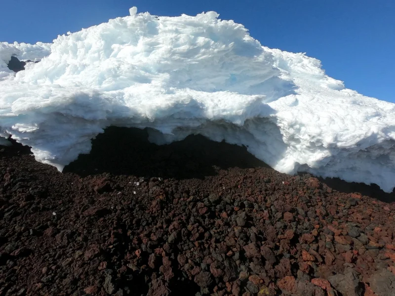 Cráter y cumbre del volcán Llaima