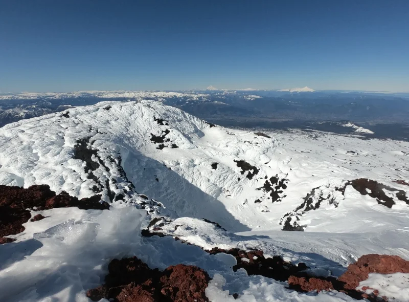 Panorámica desde la parte alta del volcán Llaima