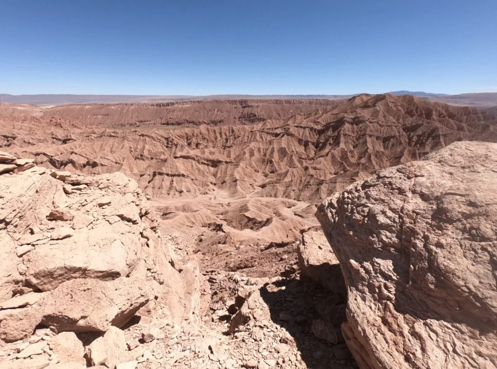 Vista panorámica del Valle de Catarpe desde el mirador de la Garganta del Diablo